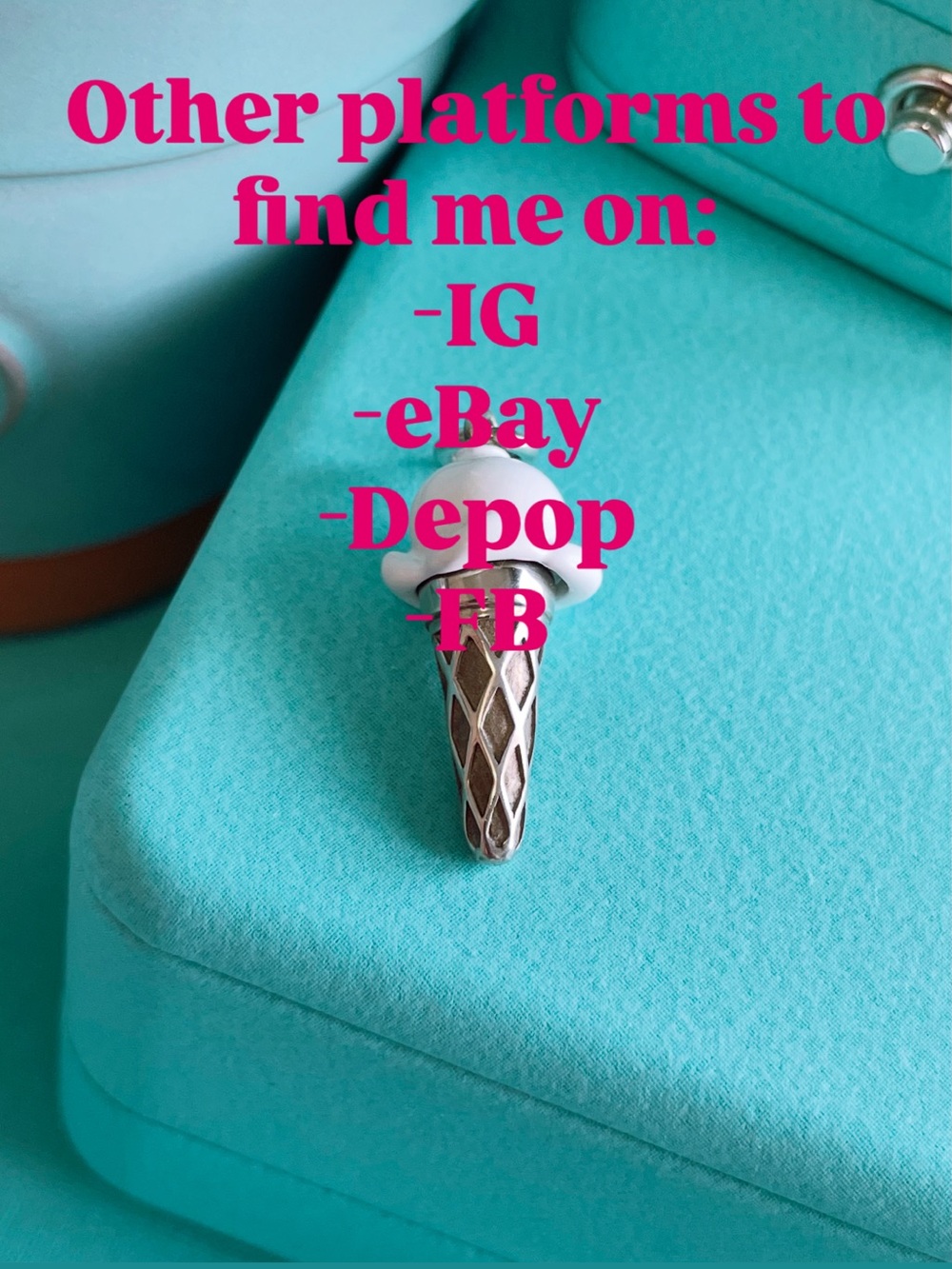 Tiffany & Co. Turquoise and Silver Ice Cream Charm